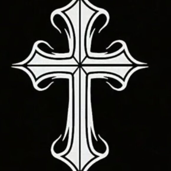religious cross vinyl decal 5" - Picture 1 of 3
